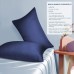 Fittia Lyocell Bamboo Cushion Cover Bamboo Fibre Pillowcase Silky Soft Cooling Breathable with Concealed Zip Navy Blue 40 x 60 cm Set of 2
