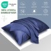 Fittia Lyocell Bamboo Cushion Cover Bamboo Fibre Pillowcase Silky Soft Cooling Breathable with Concealed Zip Navy Blue 40 x 60 cm Set of 2