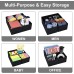 DIMJ Pack of 12 Storage Boxes, Drawer Organiser for Socks, Underwear, Foldable Fabric Storage Boxes for Cupboard, Tables, Drawers Organiser System (Black)