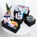 DIMJ Pack of 12 Storage Boxes, Drawer Organiser for Socks, Underwear, Foldable Fabric Storage Boxes for Cupboard, Tables, Drawers Organiser System (Black)