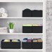 DIMJ Pack of 12 Storage Boxes, Drawer Organiser for Socks, Underwear, Foldable Fabric Storage Boxes for Cupboard, Tables, Drawers Organiser System (Black)