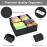 DIMJ Pack of 12 Storage Boxes, Drawer Organiser for Socks, Underwear, Foldable Fabric Storage Boxes for Cupboard, Tables, Drawers Organiser System (Black)