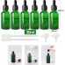 inheming Pack of 12 Glass Pipette Bottles, 30 ml, Green Dropper Bottle with Glass Pipette, Apothecary Bottle, Small Glass Bottle, Dropper Bottle, for Essences, Oils, Perfume Extracts