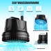 Lnicez Mini Submersible Water Pump, 25 W, 1500 l/h Max., for Aquariums, Gardens, Ponds, Fountains, Black