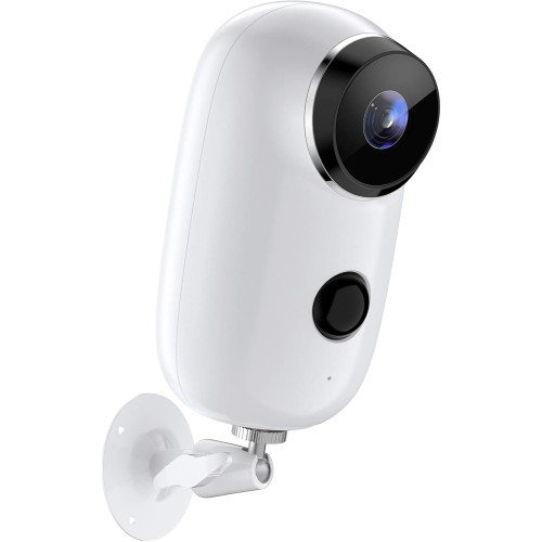 Outdoor Wireless Rechargeable Camera with PIR Detection, 2 Way Audio, HD Vision Nocturne, 130° Wide Angle, Waterproof IP65