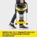 Kärcher WD 6 P S V-30/6/22/T Wet/Dry Vacuum Cleaner with Socket, Flat Pleated Filter, Patented Filter Box, Filter Cleaning, 1,300 W, Stainless Steel Container: 30 L & Drain Plug, Suction Hose: 2.2 m