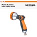 GRIFEMA GE1303 Garden Shower, Hand Shower, Garden Spray Guns, 8 Watering Patterns, Adjustable Water Flow for Garden Watering, Car Washing, Pet Shower