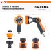 GRIFEMA Garden Shower Suit, ръчни душове за градина, акрилонитрил-бутадиен-стирен (ABS), 8 режима на поливане, регулируем дебит на водата за поливане на градина, миене на кола, душ за домашни любимци