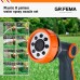 GRIFEMA Garden Shower Suit, ръчни душове за градина, акрилонитрил-бутадиен-стирен (ABS), 8 режима на поливане, регулируем дебит на водата за поливане на градина, миене на кола, душ за домашни любимци