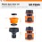 GRIFEMA Hose Connector Set, 1/2 Inch Garden Hose Connector, 1/2 Inch Water Stop Hose Connector, 1/2 Inch - 3/4 Inch Tap Connector, Can Stop Water Quickly, Orange