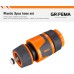 GRIFEMA Hose Connector Set, 1/2 Inch Garden Hose Connector, 1/2 Inch Water Stop Hose Connector, 1/2 Inch - 3/4 Inch Tap Connector, Can Stop Water Quickly, Orange