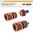 GRIFEMA Hose Connector Set, 1/2 Inch Garden Hose Connector, 1/2 Inch Water Stop Hose Connector, 1/2 Inch - 3/4 Inch Tap Connector, Can Stop Water Quickly, Orange