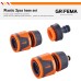 GRIFEMA Hose Connector Set, 1/2 Inch Garden Hose Connector, 1/2 Inch Water Stop Hose Connector, 1/2 Inch - 3/4 Inch Tap Connector, Can Stop Water Quickly, Orange