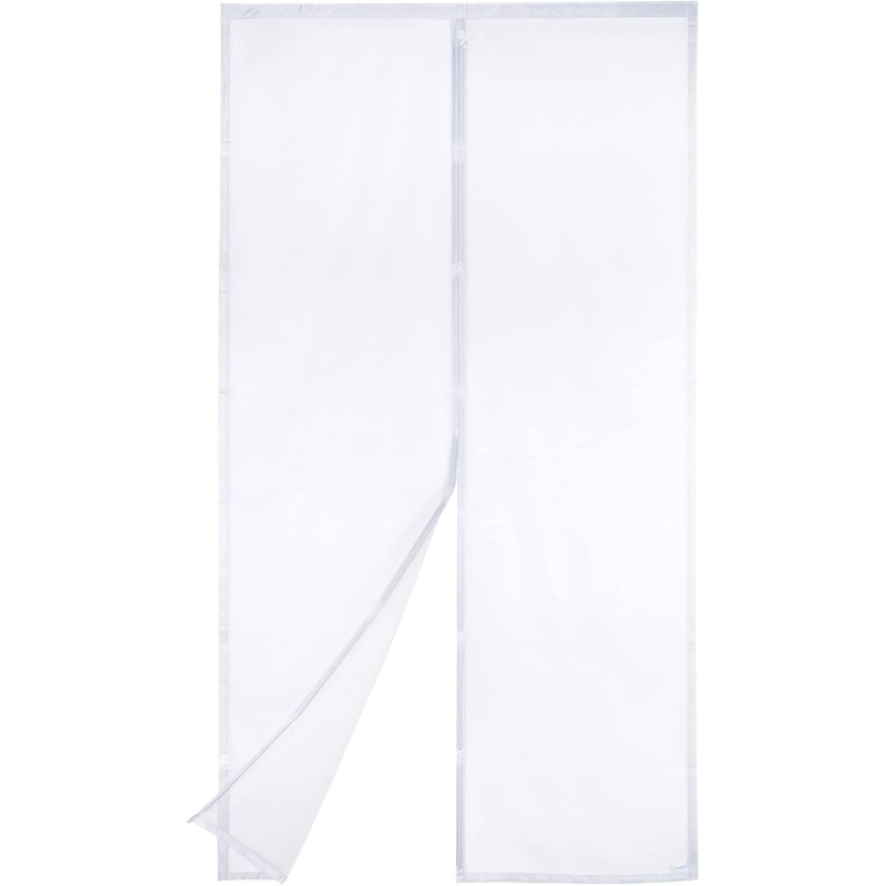 Apalus VP Fly Screen Door, Magnetic Insect Protection Balcony Door, 120 x 220 cm, Very Durable, Cat Claw-Safe, Stronger Magnets, 3.8 cm Wide Velcro Strap, Cannot Be Shortened