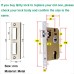 Qrity Door Handle Lock Zinc Alloy Modern Door Handle Set Anti-Theft Door Lever Lock with Keys