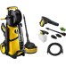 LAVOR LVR4 PLUS 160 WPS Pressure Washer with Washing Programs WPS and Hose Reel, 8 m High Pressure Hose, Maximum Pressure 160 Bar, Maximum Flow Rate 510 l/h, 2500 Watt, Yellow