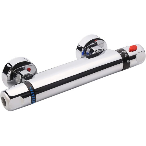 Uten Thermostatic Shower Mixer Chrome Wall Mounted Anti-scald Hot and Cold Water Mixer Smart Constant Temperature