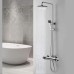 Uten Thermostatic Shower Mixer Chrome Wall Mounted Anti-scald Hot and Cold Water Mixer Smart Constant Temperature