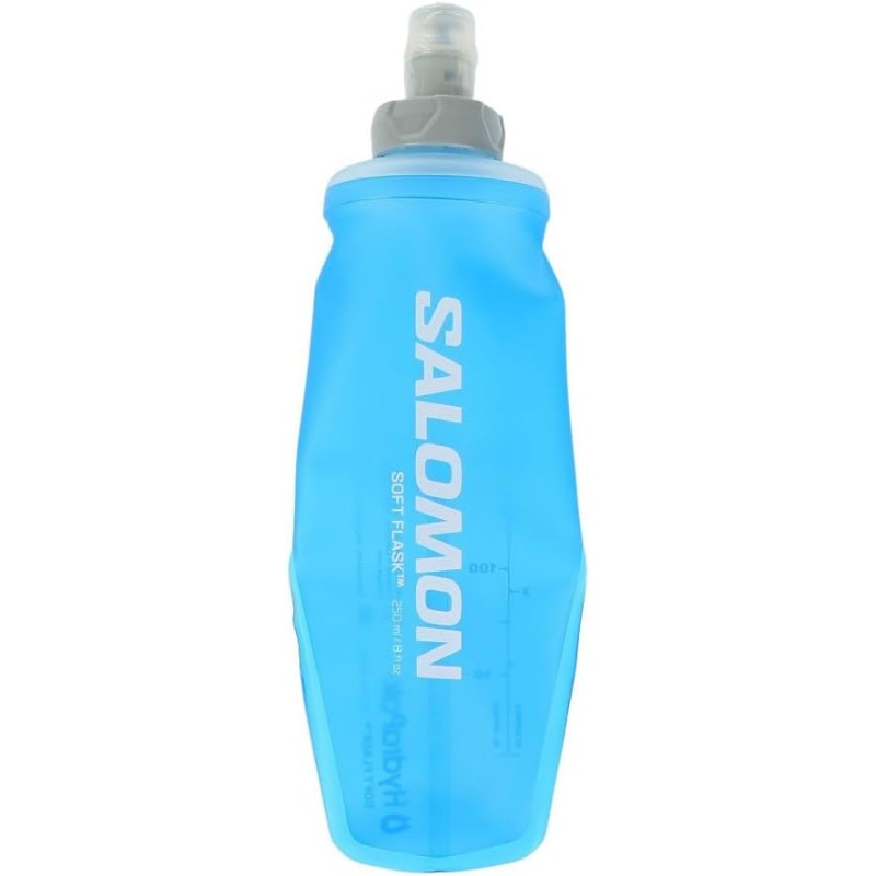 Salomon Soft Flask 250ml/8oz 28 Unisex Soft-Trinkflasche, Komfort, Ventil mit hoher Durchflussrate, Einfach zu handhaben, Blau