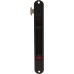 Amig - Mortice lock for windows and sliding doors - Mortice hook lock - Aluminium - Black finish - Dimensions: 174 x 23 mm