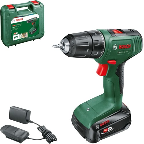Bosch Home and Garden 06039D8004 Bosch EasyDrill Cordless Screwdriver 18V-40 (1 Battery 2.0 Ah, 18 Volt System, in Case)