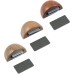 Amig - Magnetic stop for passage doors - 48 x 25 mm - Model 407 - Oak look - Floor mounting - Easy to install