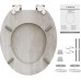 SCHÜTTE Lightwood Toilet Seat with Soft-Close Mechanism, Toilet Seat with Toilet Lid, Wooden Core Toilet Lid with Motif (Maximum Load Capacity of the Toilet Seat: 150 kg), Wood Colour