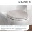 SCHÜTTE Lightwood Toilet Seat with Soft-Close Mechanism, Toilet Seat with Toilet Lid, Wooden Core Toilet Lid with Motif (Maximum Load Capacity of the Toilet Seat: 150 kg), Wood Colour