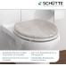 SCHÜTTE Lightwood Toilet Seat with Soft-Close Mechanism, Toilet Seat with Toilet Lid, Wooden Core Toilet Lid with Motif (Maximum Load Capacity of the Toilet Seat: 150 kg), Wood Colour