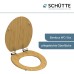 SCHÜTTE Bamboo Toilet Seat with Soft-Close Mechanism, Made of Bamboo, Sustainable Toilet Lid with 175 kg Load Capacity, Toilet Seat with Glasses, Toilet Lid for Toilet, Wooden Toilet Seat