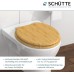 SCHÜTTE Bamboo Toilet Seat with Soft-Close Mechanism, Made of Bamboo, Sustainable Toilet Lid with 175 kg Load Capacity, Toilet Seat with Glasses, Toilet Lid for Toilet, Wooden Toilet Seat