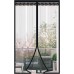 DIKER Fly Screen Magnetic Door, 100 x 230 cm, Fly Curtain Magnetic Balcony Door, No Drilling, Insect Protection Curtain, Mosquito Net Door, Fly Doors for Living Room, Patio Door (Black)