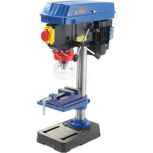 KATSU Bench Drill with Vice 375 W 5 Speed 55 mm Drilling Depth Electric Height Adjustable Industrial Bench Pillar Drill Workbench Repair Tool