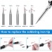 SREMTCH [Upgraded] 60 W Soldering Iron Set with Temperature Adjustable and On/Off Switch, 9-in-1 Soldering Sets, 5 Soldering Iron Tips, 10 g Soldering Wire, Y-Type Soldering Iron Stand for Welding,