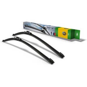 HELLA Easy Set OE Windscreen Wipers - SetOE5545 - Flat Blade Wiper - for Left Hand Drive - 550/450 mm - 22/18 Inch - Front - Quantity: 2 - 9XW 358 164-031