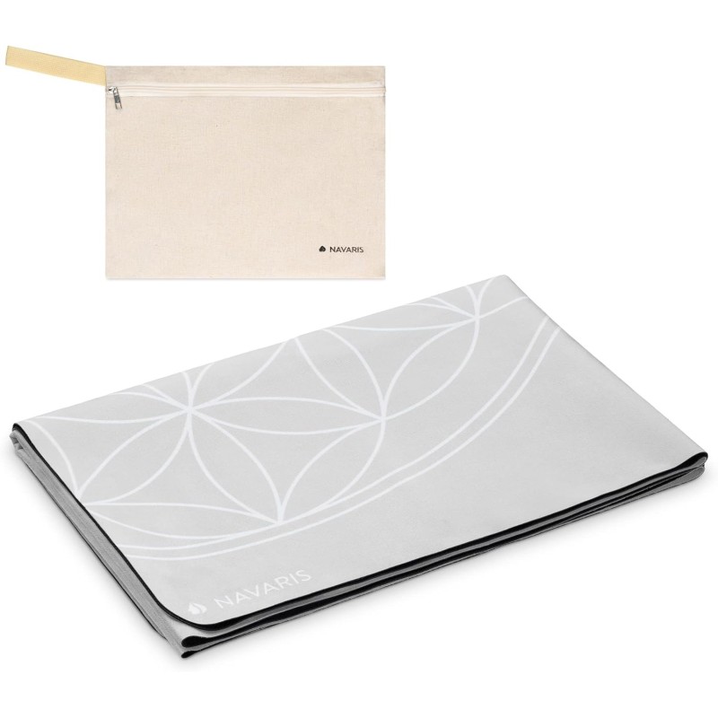 Navaris Сгъваема йога подложка за пътуване, включително чанта - 1,5 мм йога подложка за фитнес - тънка и лека - спортна подложка за фитнес пилатес - йога подложка за пътуване