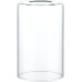 Skelang Clear Glass Lipless Lampshade Cylindrical Light Cover with Mounting Hole Replacement for Chandelier Bathroom Vanity Light Pendant 4 Pack