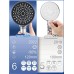 YEAUPE Water-Saving Shower Head, 7.5 L/Min, Rain Shower Head with Filter, Pressure Increasing, with 6 Jet Types, Economical Shower Head (without Hose), Chrome