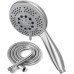 Vinabo Shower Head with Hose, Shower Head with Hose 1.5 m, Shower Hose with Shower Head, Hand Shower, Shower Head, Rain Shower, Chrome, 5 Jet Types Shower