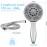 Vinabo Shower Head with Hose, Shower Head with Hose 1.5 m, Shower Hose with Shower Head, Hand Shower, Shower Head, Rain Shower, Chrome, 5 Jet Types Shower