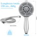 Vinabo Shower Head with Hose, Shower Head with Hose 1.5 m, Shower Hose with Shower Head, Hand Shower, Shower Head, Rain Shower, Chrome, 5 Jet Types Shower