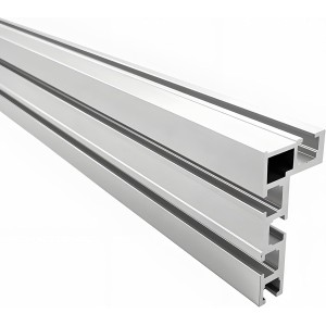 aleawol T Nut Rail Mitre Rail, 75 Type 600 mm T Track Rail, Aluminium T-Nut Guide Rail, DIY T-Nut Mitre Rail Gauge, Woodworking Workbench Modification for Fence Attachment