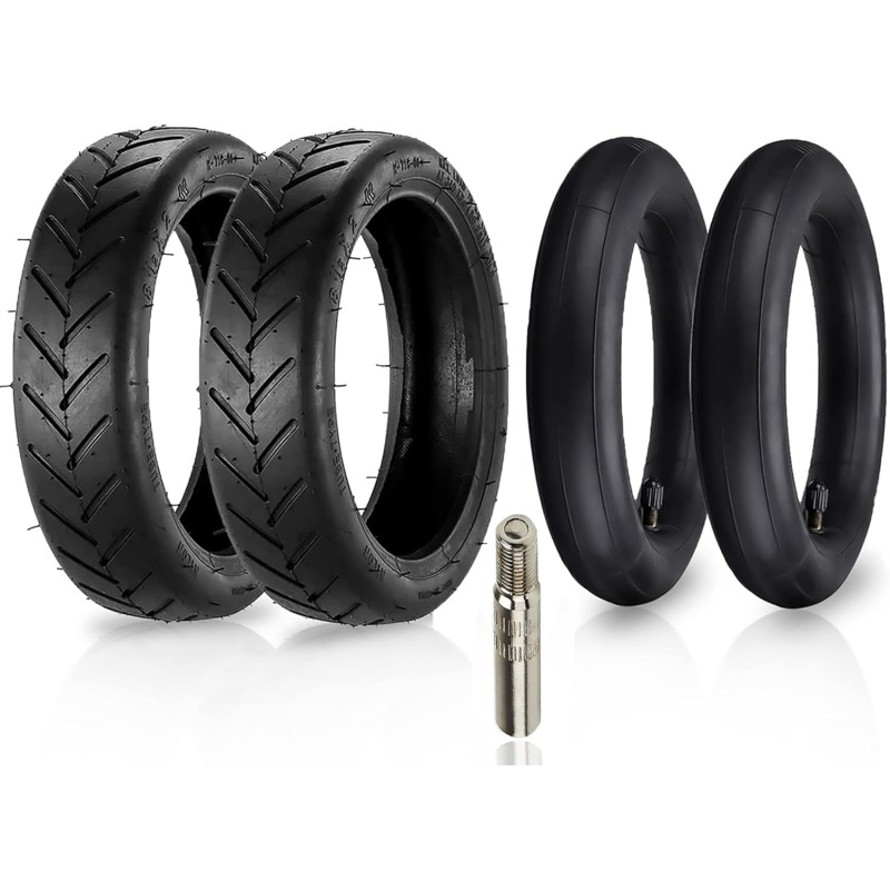 ANSENI E Scooter Tyres 8 1/2 x 2 Tyre Scooter Replacement Wheels for Scooter, 2 Tyres and 2 Tubes, Scooter Tyres for Xiaomi M365/M365Pro, 1S, Pro2, Essential Electric Scooter (2 Raifen and Tubes)