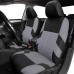 TOYOUN Universal Car Van Seat Covers Complete Set for 5 Seater Front Seat Covers with 1+2 Double Seat Covers for Passenger Rear Seat Covers for Estate Cars Crew Van Combi, Grey