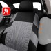 TOYOUN Universal Car Van Seat Covers Complete Set for 5 Seater Front Seat Covers with 1+2 Double Seat Covers for Passenger Rear Seat Covers for Estate Cars Crew Van Combi, Grey