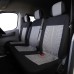 TOYOUN Universal Car Van Seat Covers Complete Set for 5 Seater Front Seat Covers with 1+2 Double Seat Covers for Passenger Rear Seat Covers for Estate Cars Crew Van Combi, Grey