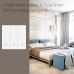 MOES Tuya ZigBee Wireless 3 Scene Switch Mechanical Push Button Controller Battery Operated Transmitter Switch via Smart Life App Smart Home Automation Scenario for Smart Devices 1 Gang