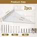WiDream 2 Pieces Invisible Triangle Shelf Brackets, Shelf Brackets Triangle White, Triangle Shelf Brackets Invisible, Hidden Shelf Bracket for Living Room, Kitchen, Bedroom (130 x 140 mm)