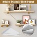 WiDream 2 Pieces Invisible Triangle Shelf Brackets, Shelf Brackets Triangle White, Triangle Shelf Brackets Invisible, Hidden Shelf Bracket for Living Room, Kitchen, Bedroom (130 x 140 mm)