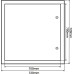 Primus Inspection Door 700 x 700 mm with Square Lock White